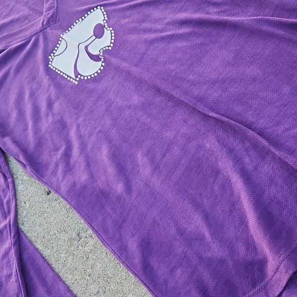 K-State Purple Plaid and Rhinestone Long Sleeve Shirt - Picture 3 of 7